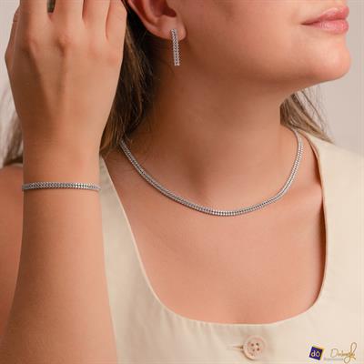 Çift Sıralı Taşlı Set
