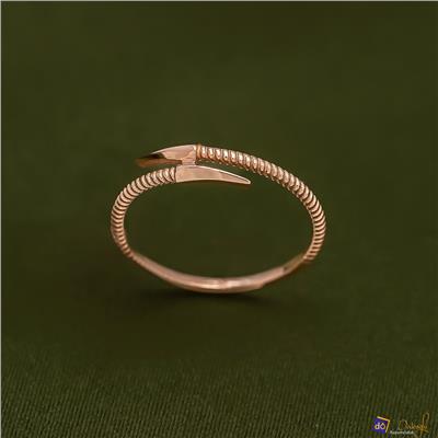 Ok Desenli Rose Gold Eklem Yüzük