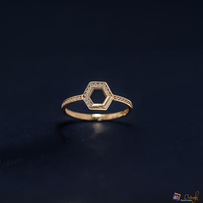 Taşlı Geometrik Eklem Yüzük