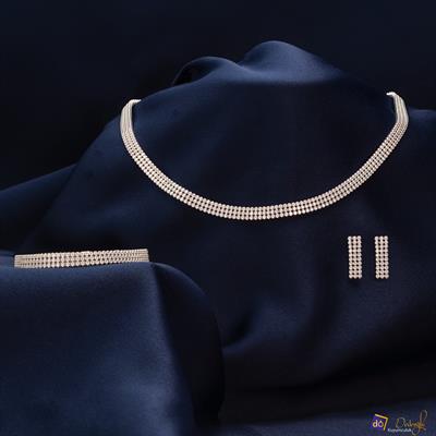 Üç Sıralı Taşlı Set