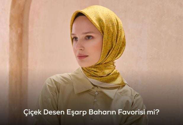 çiçek desen eşarp