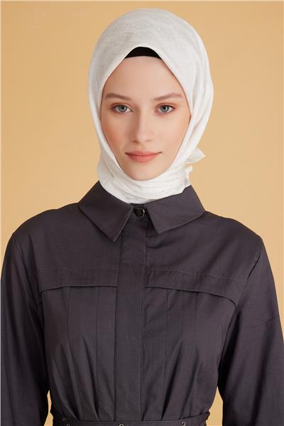 BELLİ LOGO DESEN MONOGRAM KREM EŞARP 1