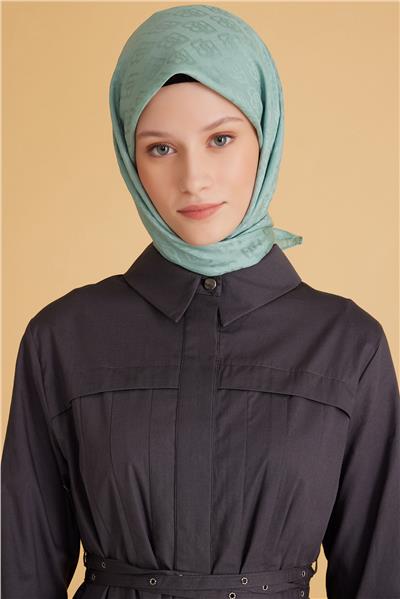 BELLİ LOGO DESEN MONOGRAM MİNT EŞARP 1