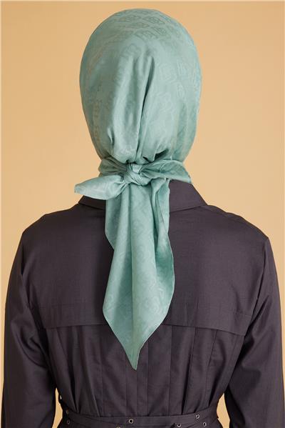 BELLİ LOGO DESEN MONOGRAM MİNT EŞARP 1