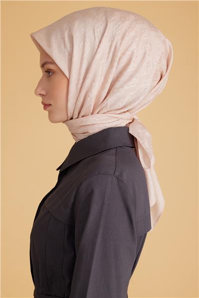 BELLİ LOGO DESEN MONOGRAM PUDRA EŞARP 1