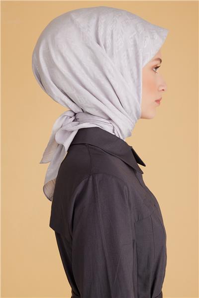 BELLİ LOGO DESEN MONOGRAM GÜMÜŞ EŞARP 1