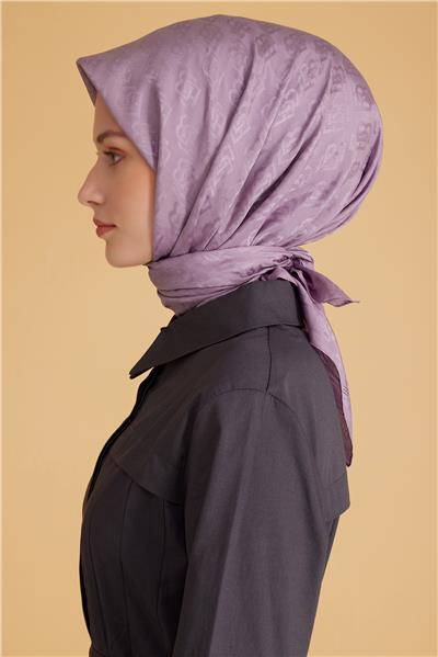 BELLİ LOGO DESEN MONOGRAM LİLA EŞARP 1