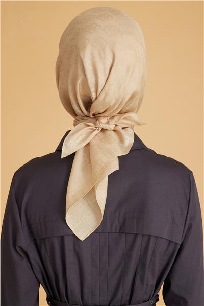 BELLİ LOGO DESEN MONOGRAM GOLD EŞARP 1