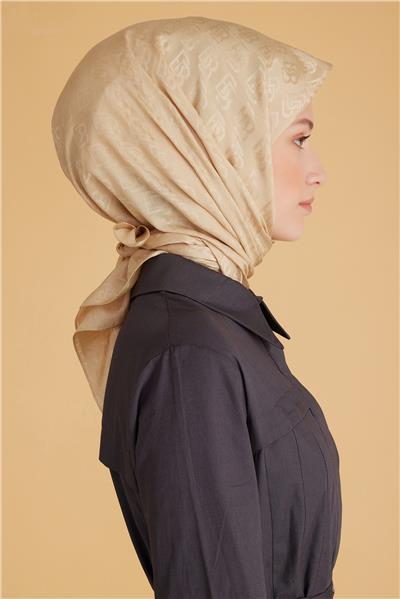 BELLİ LOGO DESEN MONOGRAM GOLD EŞARP 1