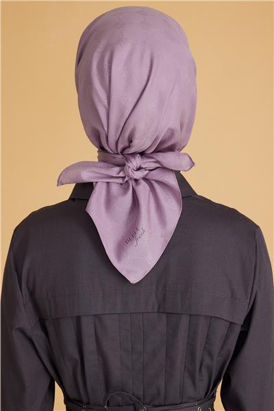 BELLİ LOGO DESEN MONOGRAM LİLA EŞARP 2