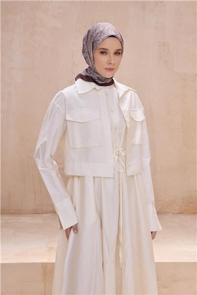 Belli Fresh Etnik Desen Pudra Twist Eşarp - 24
