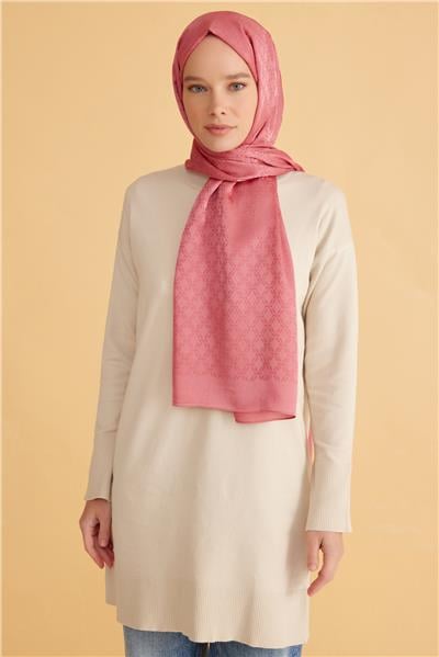 BELLİ FRESH JAKARLI AÇIK PEMBE ŞAL 3