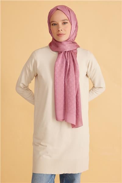 BELLİ FRESH JAKARLI GÜL KURUSU ŞAL 3