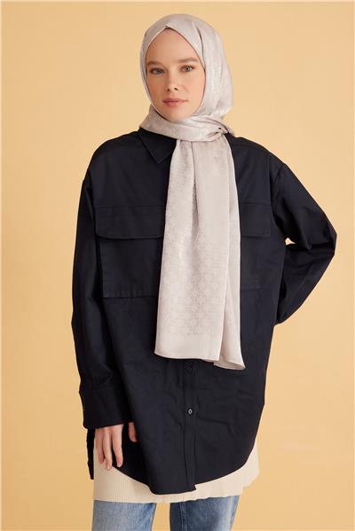 BELLİ FRESH JAKARLI AÇIK GRİ ŞAL 3