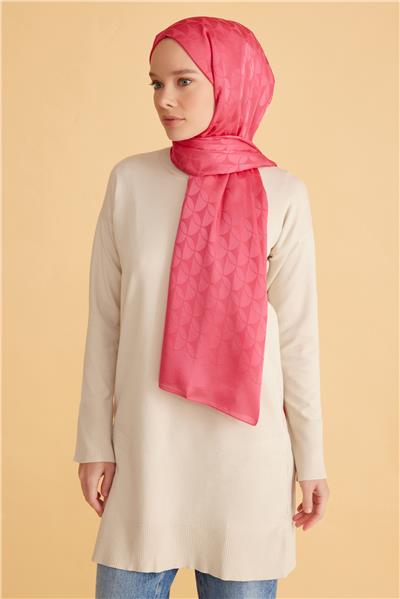 BELLİ FRESH JAKARLI PEMBE ŞAL 1