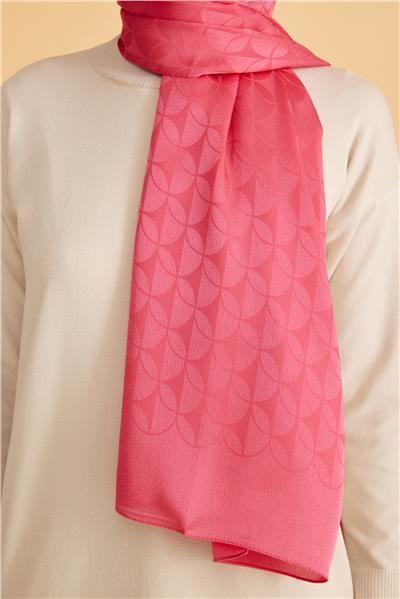 BELLİ FRESH JAKARLI PEMBE ŞAL 1