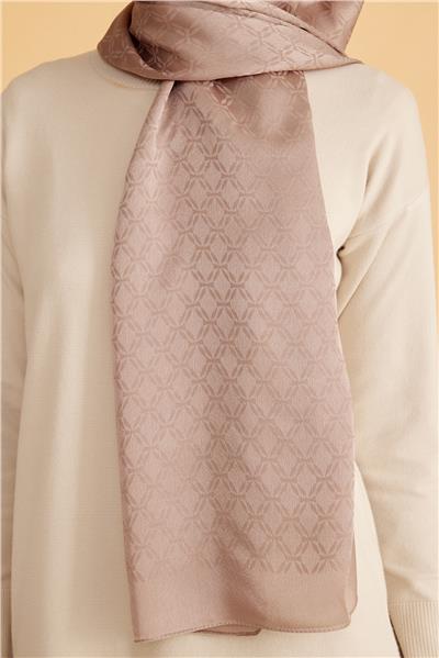 BELLİ FRESH JAKARLI PUDRA KAHVE ŞAL 3