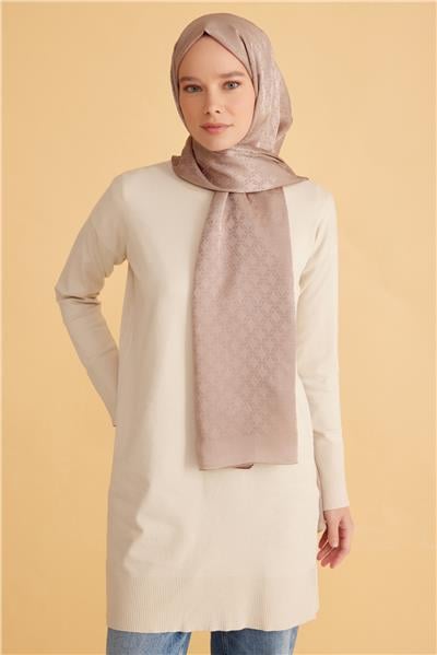 BELLİ FRESH JAKARLI PUDRA KAHVE ŞAL 3