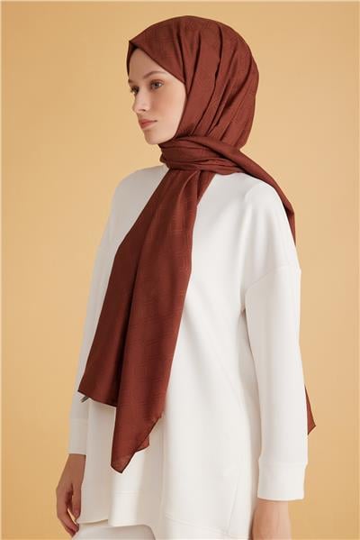 BELLİ FRESH MONOGRAM KAHVE ŞAL 2