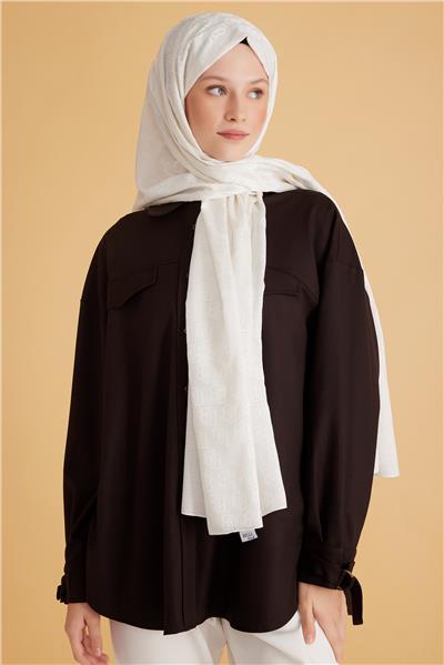 BELLİ FRESH MONOGRAM BEYAZ ŞAL 1