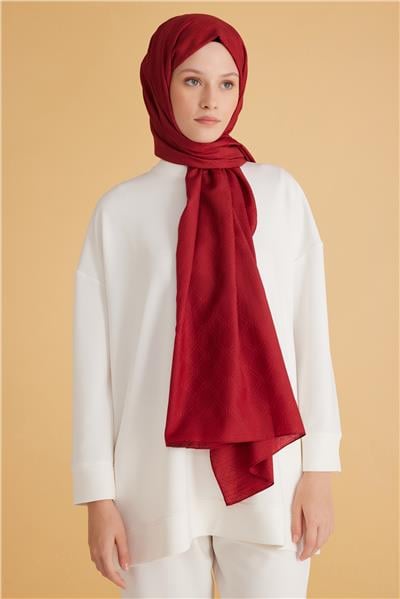 BELLİ FRESH MONOGRAM BORDO ŞAL 2