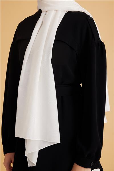 BELLİ FRESH MONOGRAM BEYAZ ŞAL 2