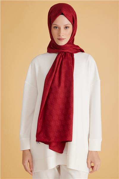 BELLİ FRESH MONOGRAM BORDO ŞAL 1