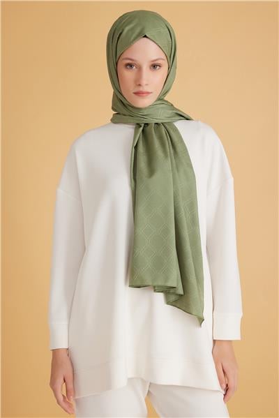 BELLİ FRESH MONOGRAM ZEYTİN YEŞİLİ ŞAL 2