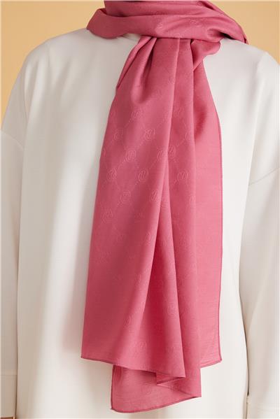 BELLİ FRESH MONOGRAM PEMBE ŞAL 3