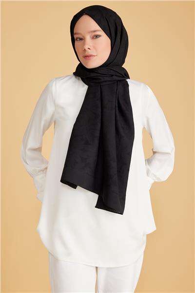 Belli Fresh Papatya Desen Siyah Siena Şal 2 - 83