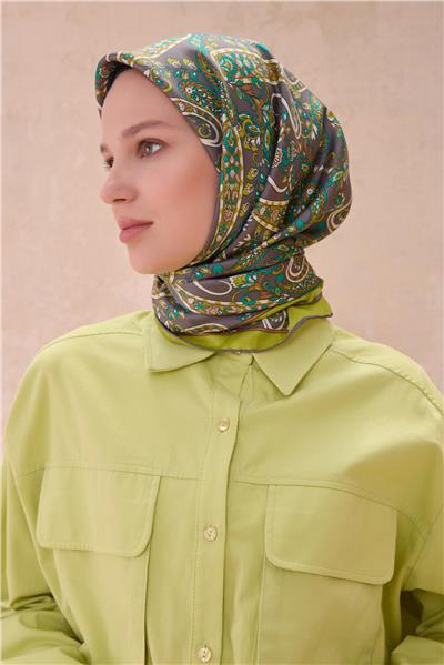 BELLİ ETNİK DESEN İPEK EŞARP 4101D (SURA)