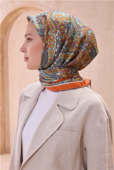 BELLİ ETNİK DESEN İPEK EŞARP 4101D (SURA)