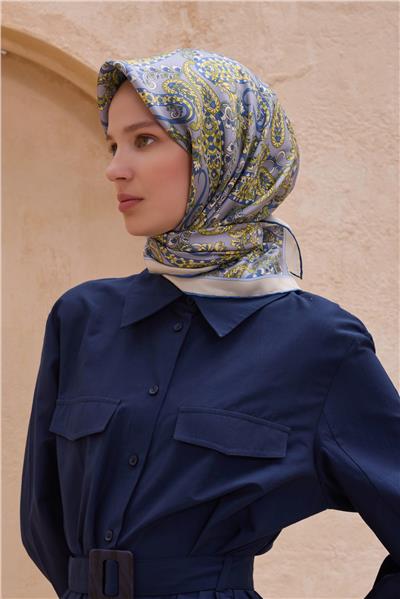 BELLİ ETNİK DESEN İPEK EŞARP 4101D (SURA)