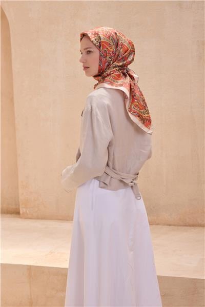 BELLİ ETNİK DESEN İPEK EŞARP 4101D (SURA)