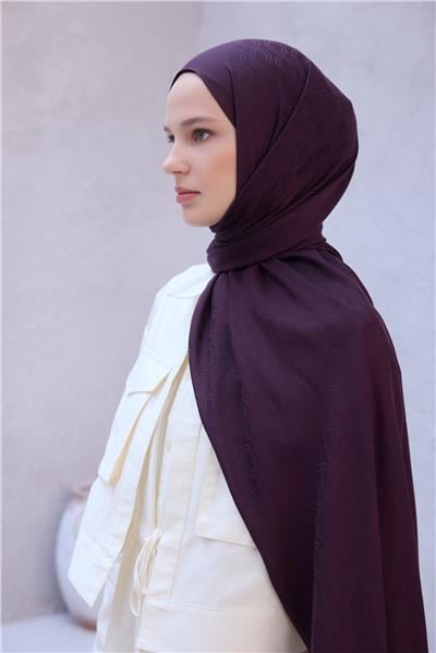 Belli Fresh Geometrik Desen Mor Nayora Şal 2 - 31