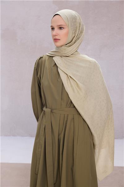 Belli Fresh Geometrik Desen Krem Nayora Şal 3 - 51