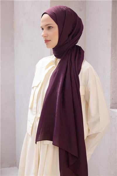 Belli Fresh Geometrik Desen Bordo Nayora Şal 3 - 31