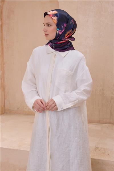 BELLİ ÇİÇEK DESEN KRİSTAL SİYAH - MOR EŞARP 2013