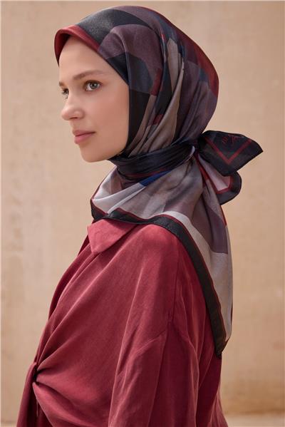 BELLİ FRESH GEOMETRİK SİYAH KRİSTAL EŞARP 2012