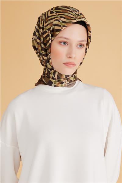 BELLİ GEOMETRİK DESEN KRİSTAL EŞARP 2008