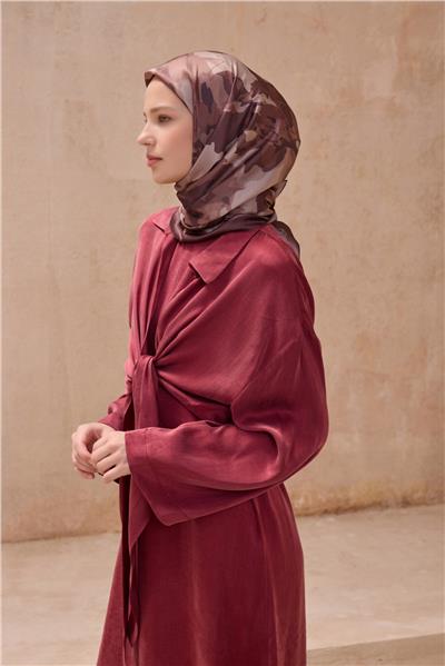 BELLİ FRESH ÇİÇEK DESEN KAHVE KRİSTAL EŞARP 2011