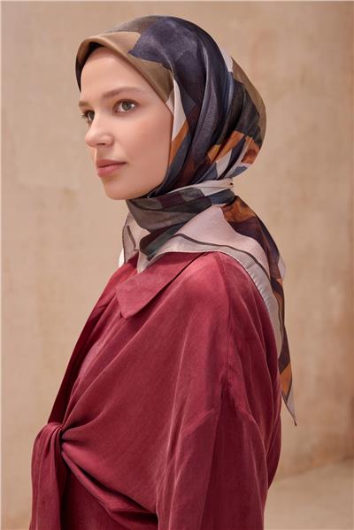 BELLİ FRESH GEOMETRİK KREM KRİSTAL EŞARP 2012