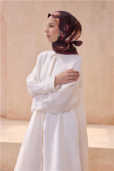 BELLİ ÇİÇEK DESEN KRİSTAL BORDO EŞARP 2013