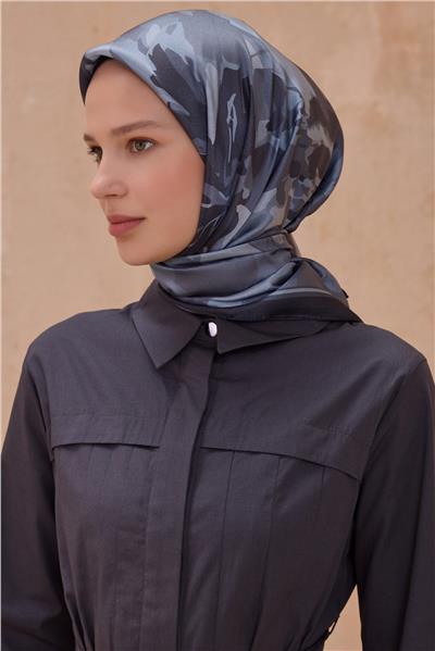 BELLİ FRESH ÇİÇEK DESEN ANTRASİT KRİSTAL EŞARP 2011