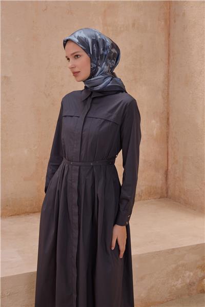 BELLİ FRESH ÇİÇEK DESEN ANTRASİT KRİSTAL EŞARP 2011