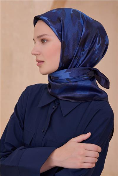 BELLİ FRESH ÇİÇEK DESEN LACİVERT KRİSTAL EŞARP 2011