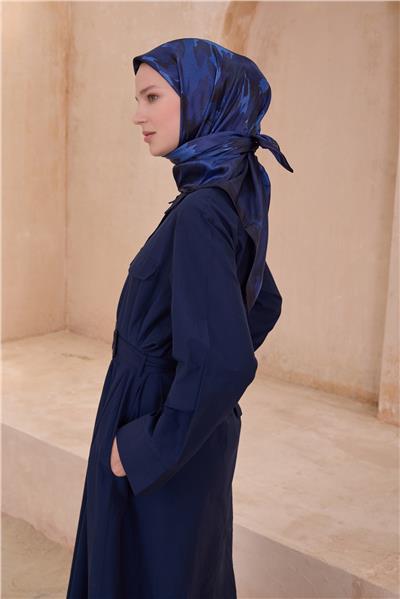 BELLİ FRESH ÇİÇEK DESEN LACİVERT KRİSTAL EŞARP 2011