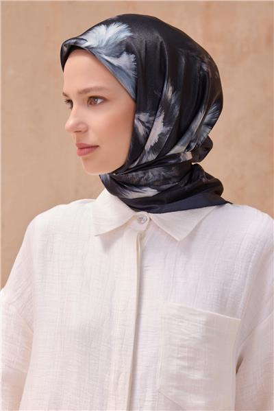 BELLİ ÇİÇEK DESEN KRİSTAL SİYAH EŞARP 2013