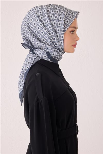 BELLİ GEOMETRİK DESEN MODAL FÜME EŞARP 7