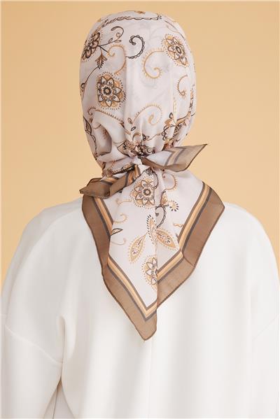 BELLİ ŞAL DESEN MODAL VİZON EŞARP 1